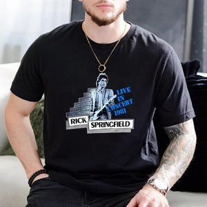 Rick Springfield Live In Concert Tour Unisex Cotton Shirt Size S-234xl Az8824857